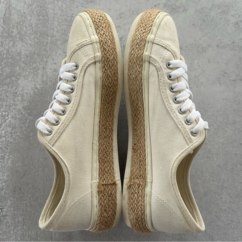 Steve Madden Girl Ariaa Flatform Espadrille Sneakers in Off White, 7.5 - Picture 3 of 9